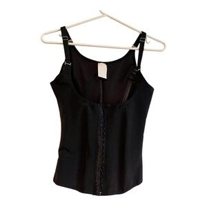 CYSV Black Corset Top – Hook & Eye Front, Removable Straps, Witchy Whimsigoth